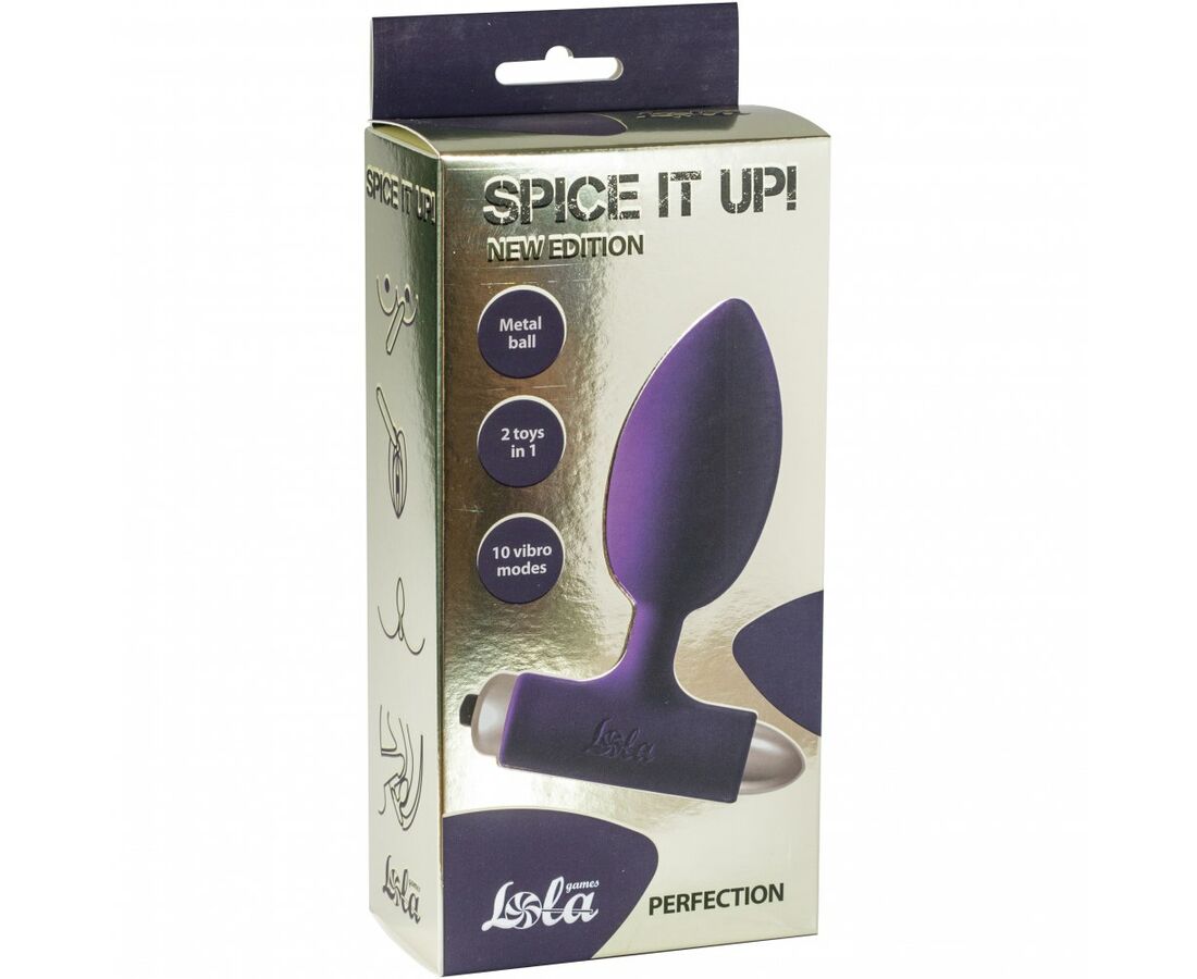 Анальная вибропробка Lola Games Spice it up Ecstasy, черный 8009-01Lola - Lola Toys - Анальные ёлочки - Купить